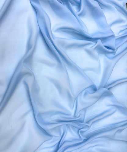 baby blue sheer chiffon fabric