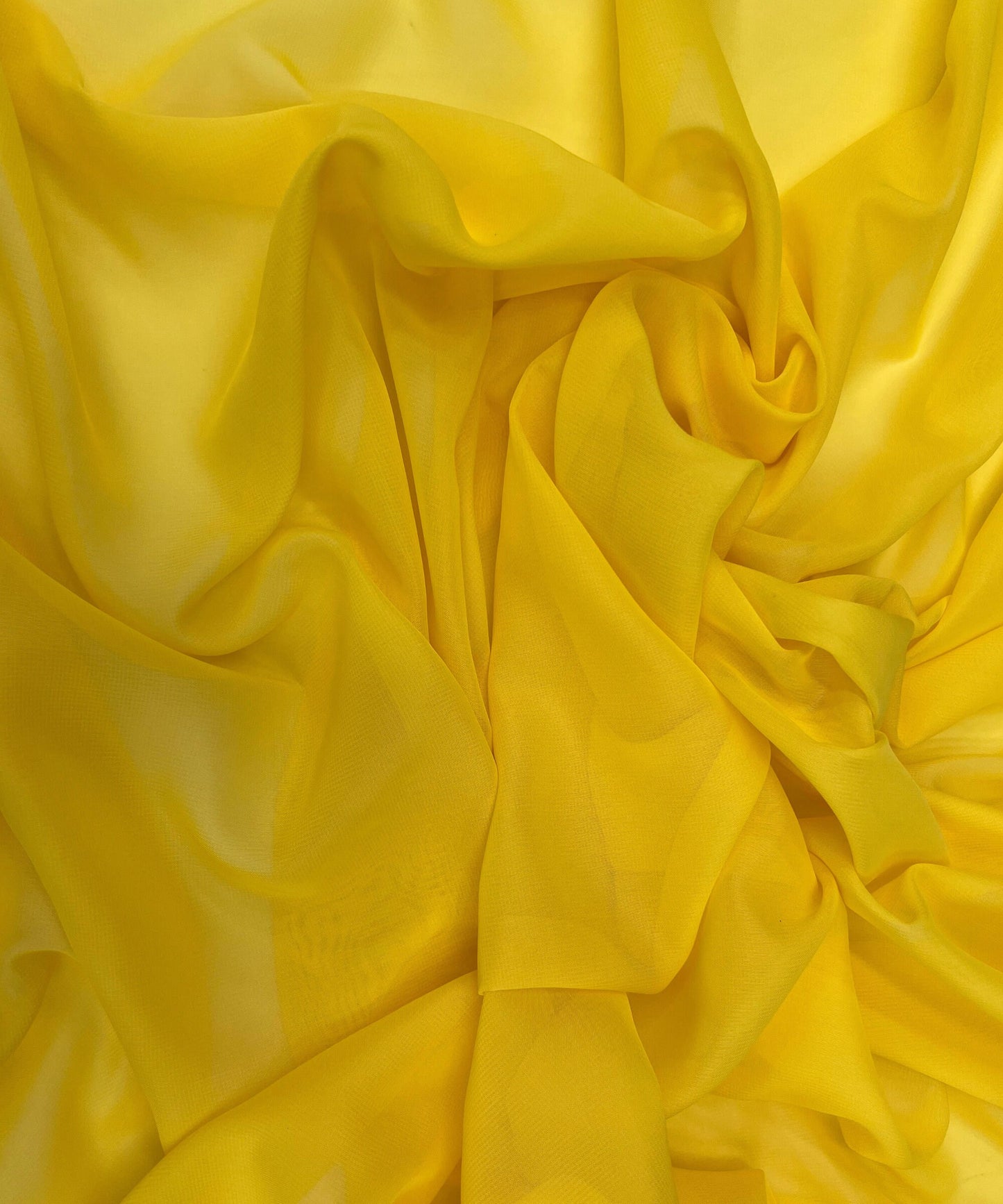 yellow sheer chiffon fabric