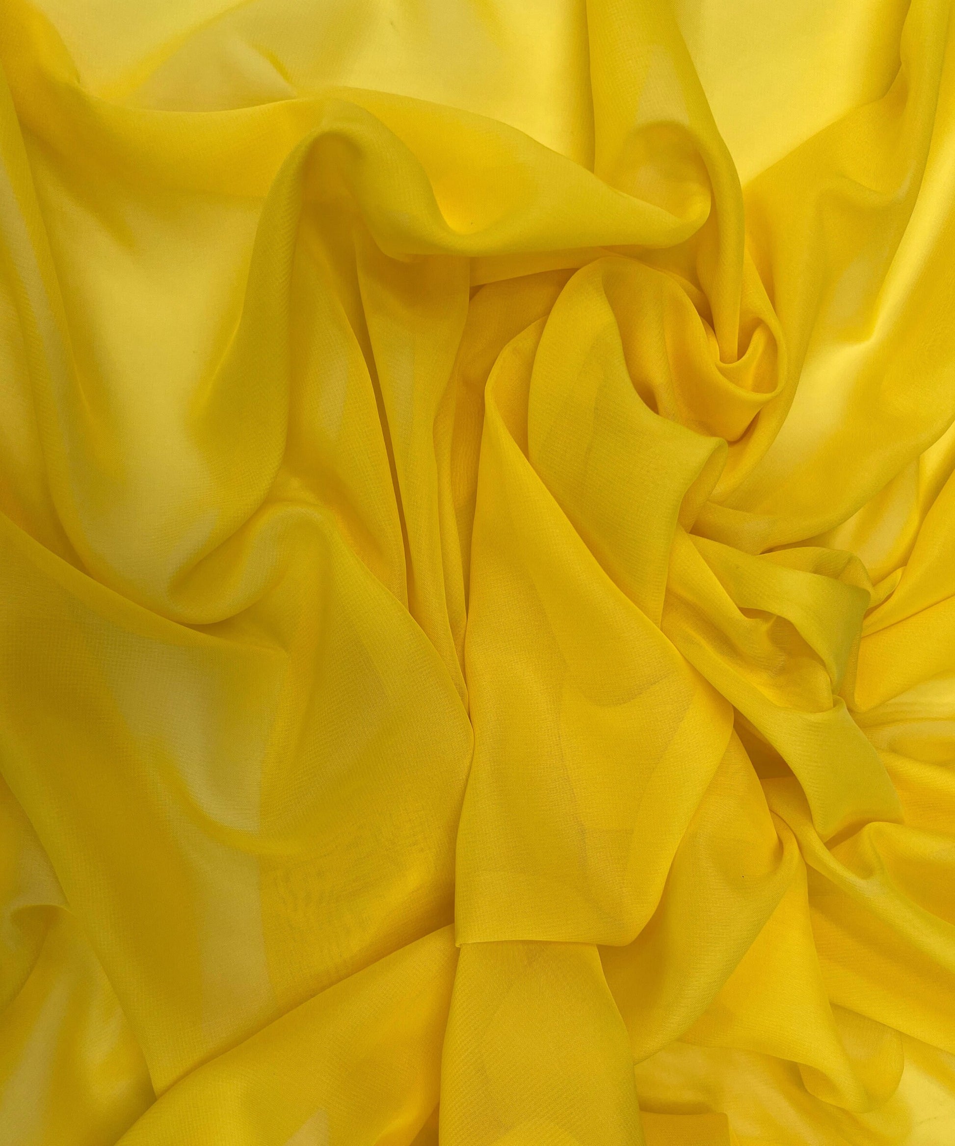 yellow sheer chiffon fabric