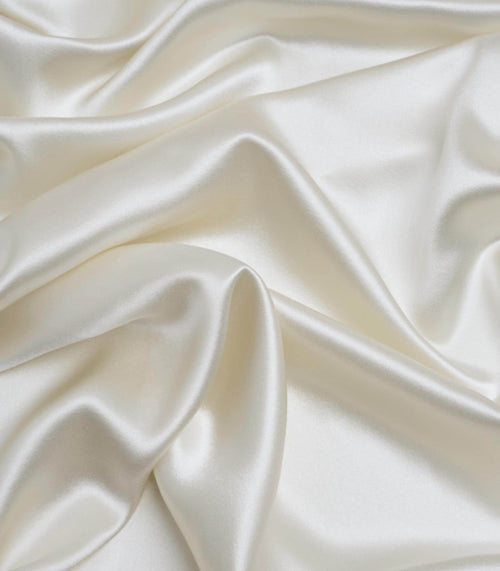 Cream stretch satin
