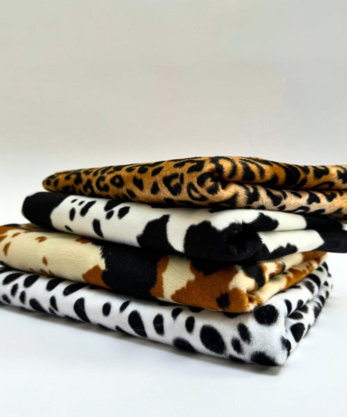 Velboa Faux Fur Animal Print Fabric by the Yard, 58"/ 60" Animal Print Fur Fabric for Upholstery, Pillow Covers, Costumes, Toys,