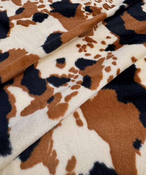 Brown Cow Velboa Faux Fur
