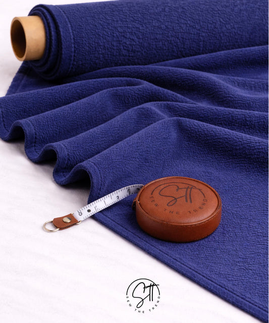 Navy Blue Solid Anti-Pill Polar Fleece Fabric by the Yard