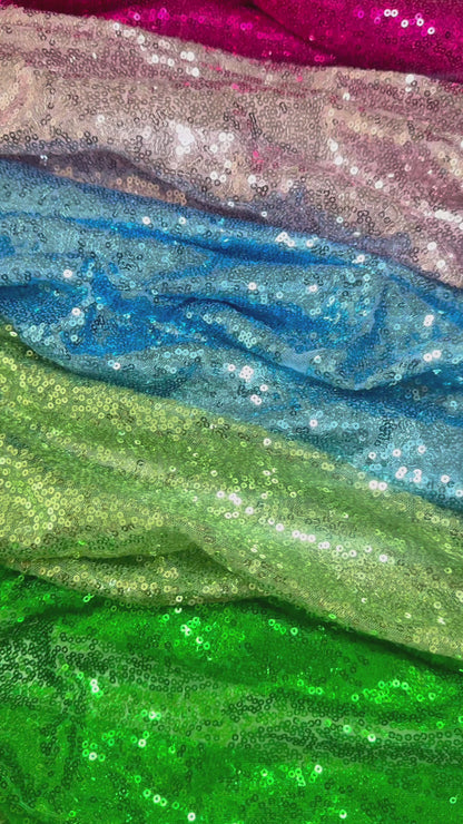 Glitz Sequins on Stretch Mesh Fabric